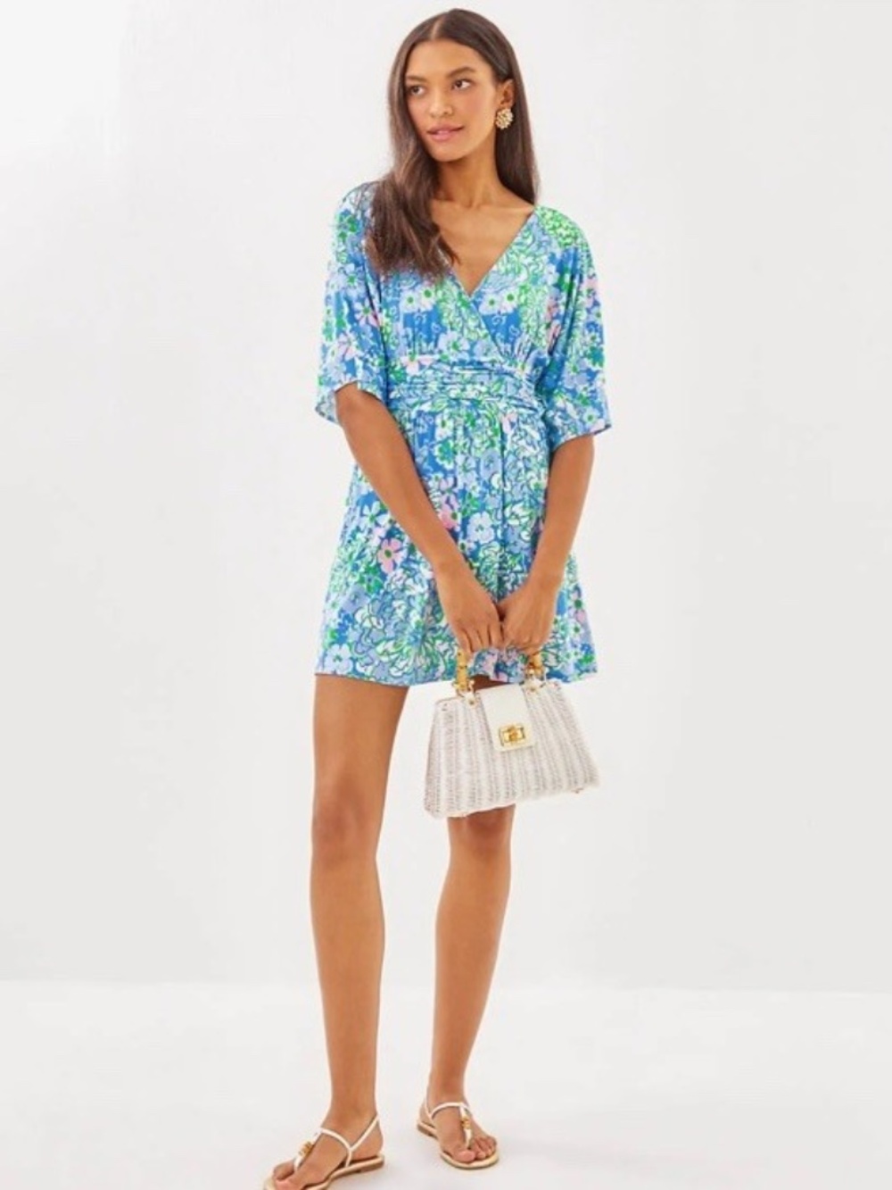 Lilly Pulitzer Women's Parigi Skort Romper - Sunwashed Blue Plumes In Bloom NWT